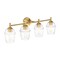 Designers Fountain Summer Jazz 32 in. 4-Light Brushed Gold Vanity Light with Clear Glass Shades for Bathrooms D310M-4B-BG - alternate 5